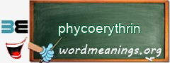 WordMeaning blackboard for phycoerythrin